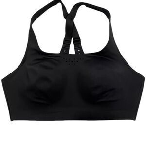 ATHLETA PHENOMENA BRA B-DD womens black cross back sports bra wirefree 32D NWOT